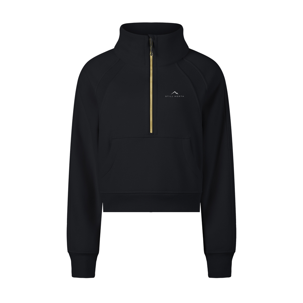 Cropped Half-Zip Sweatshirt