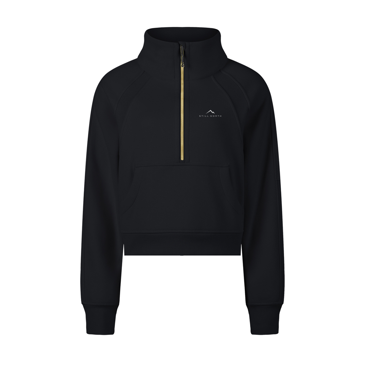 Cropped Half-Zip Sweatshirt