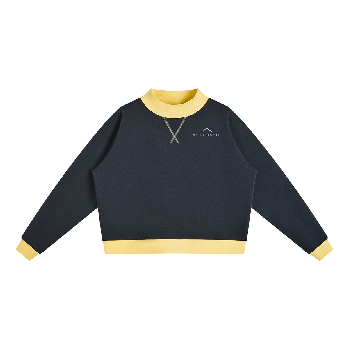 Women’s Mock Neck Crewneck Sweatshirt