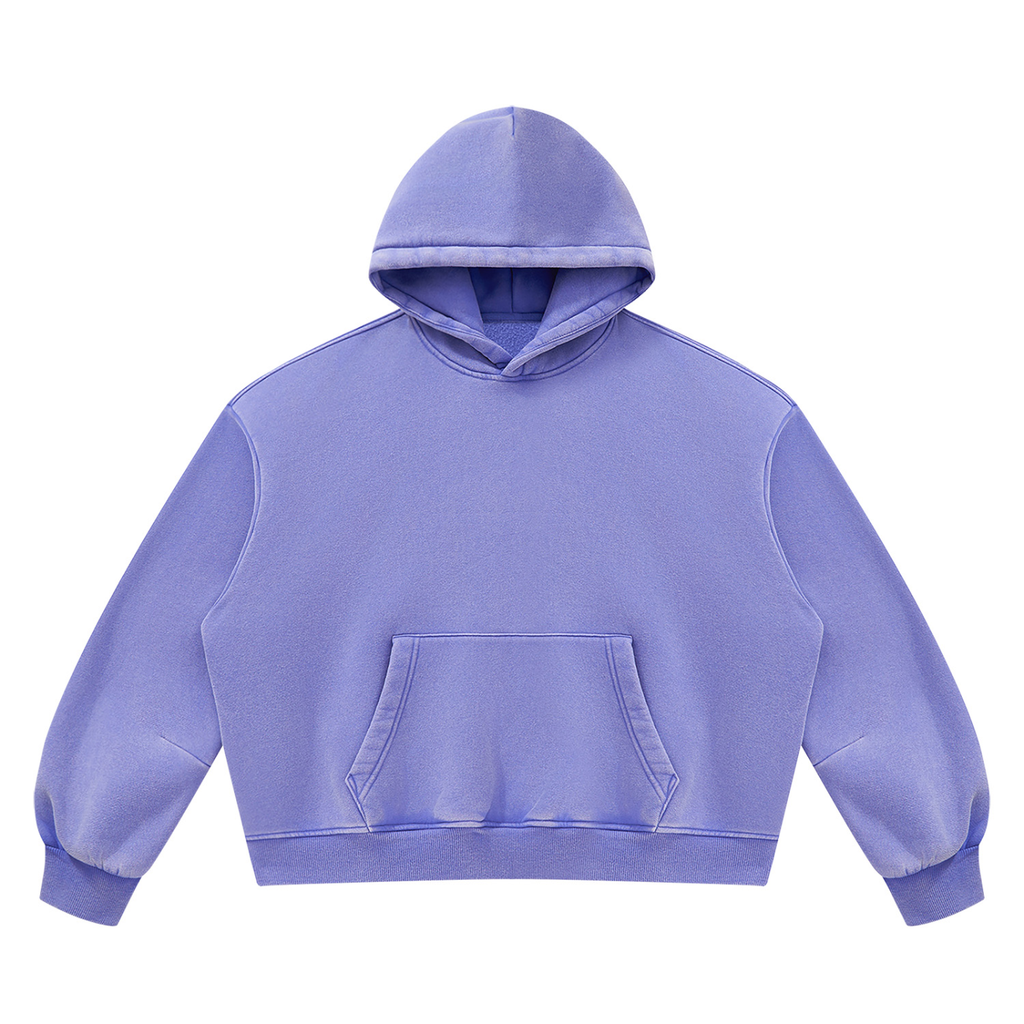 Unisex Vintage Wash Boxy Fleece Hoodie