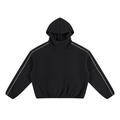Unisex Boxy Piping Fleece Hoodie