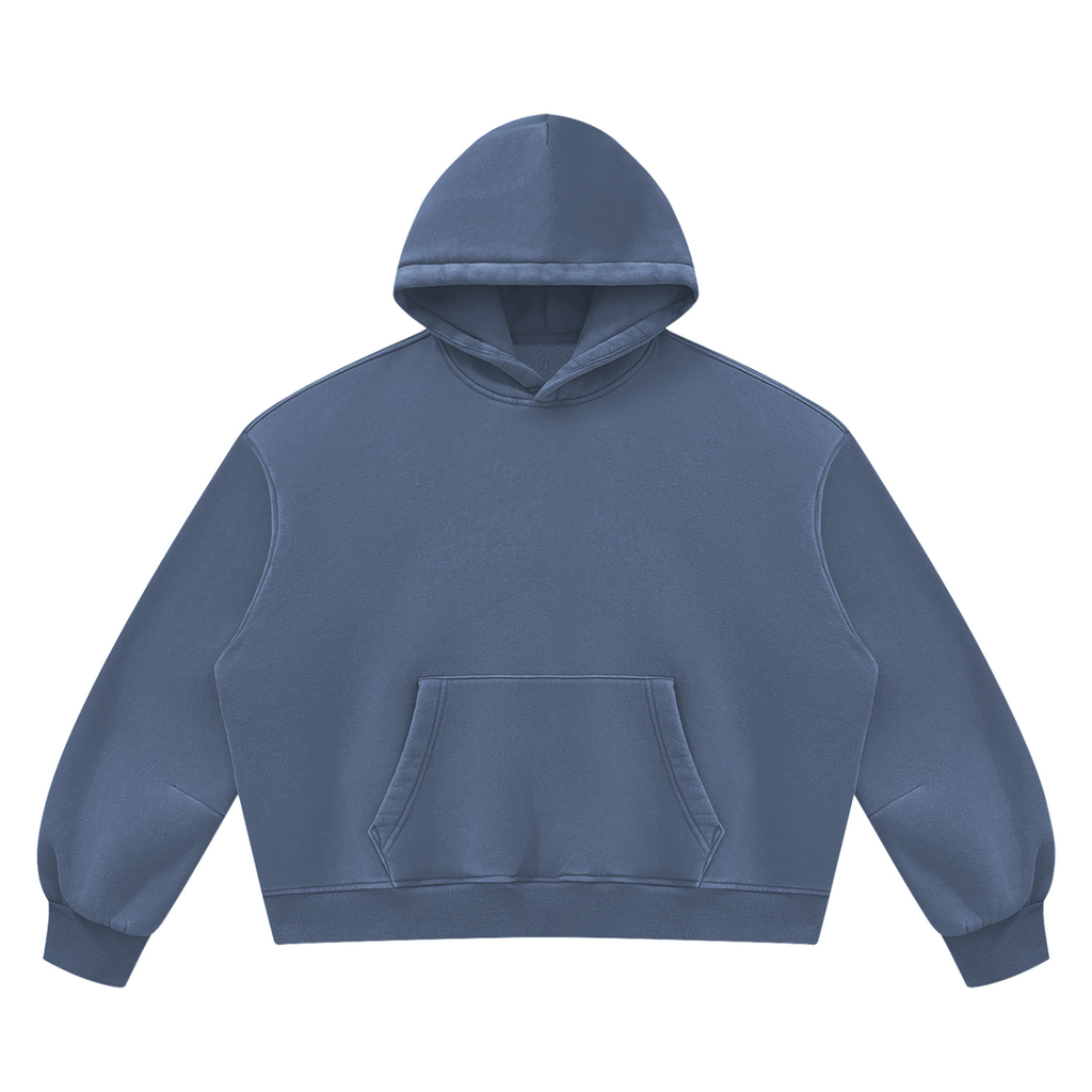 Unisex Vintage Wash Boxy Fleece Hoodie