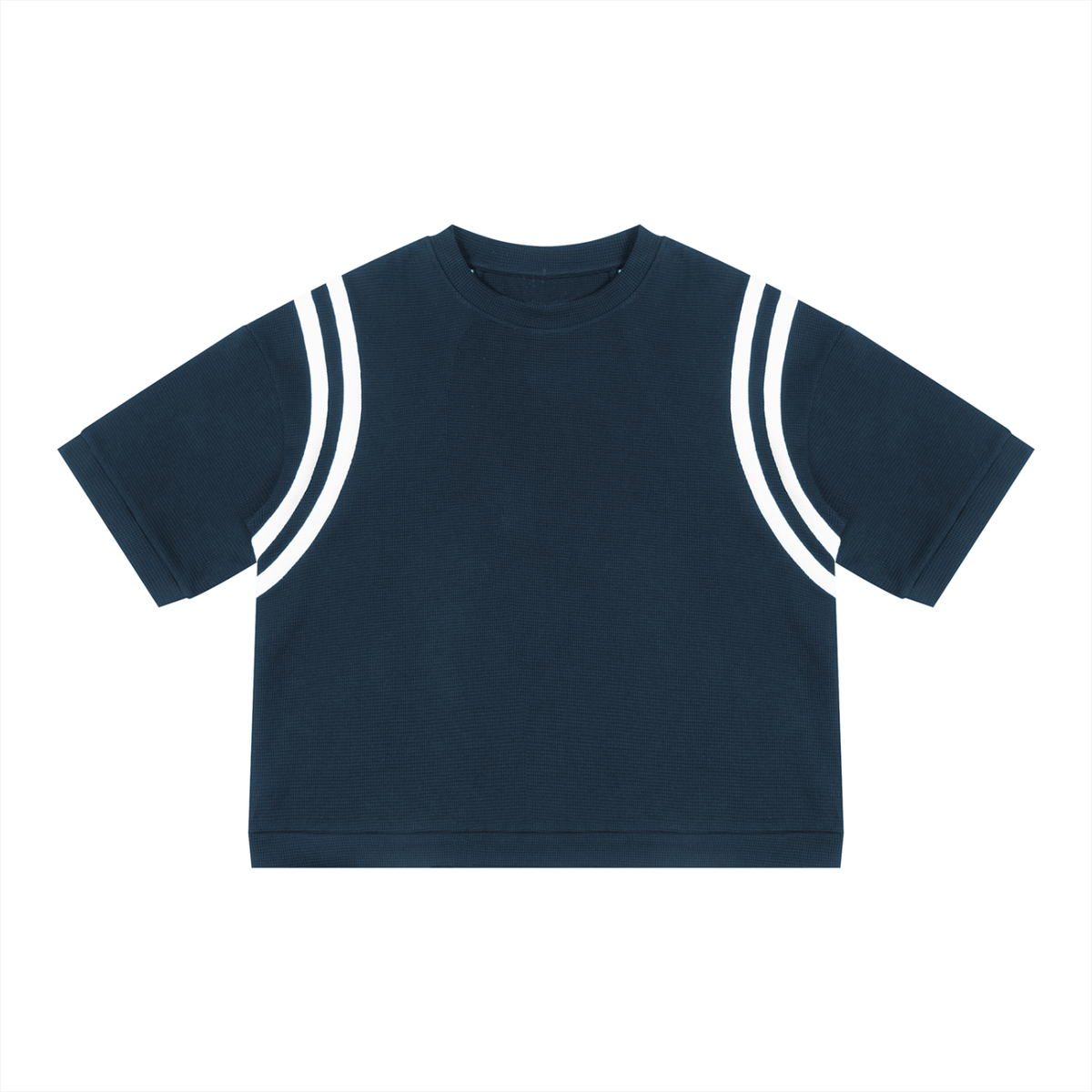 Unisex Color Block Waffle Boxy T-Shirt