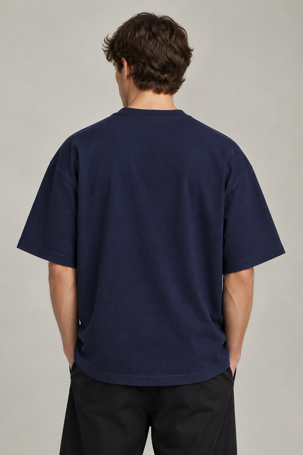 Essential Cotton Tee – Male Model Back