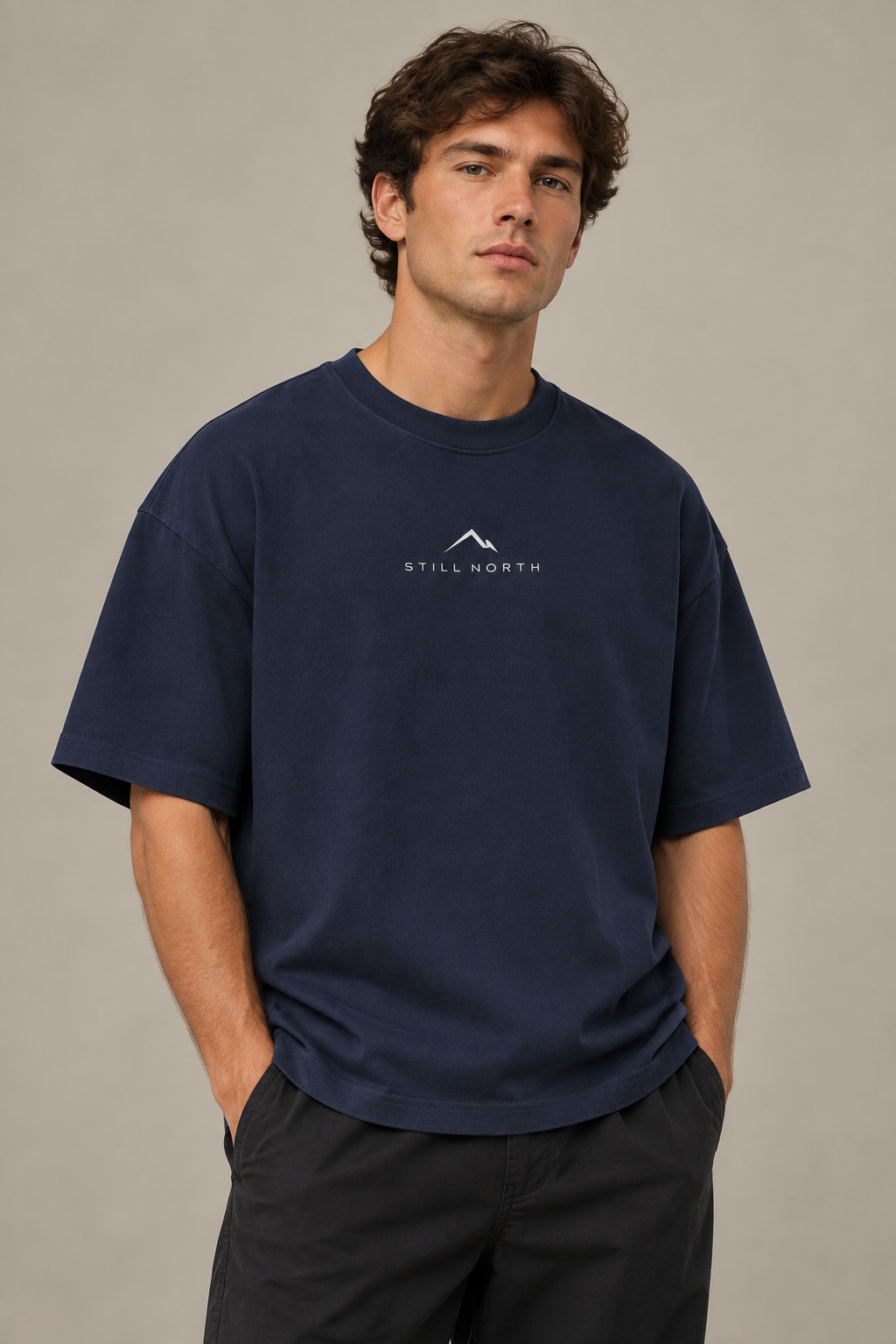 Essential Cotton Tee – Male Model Front