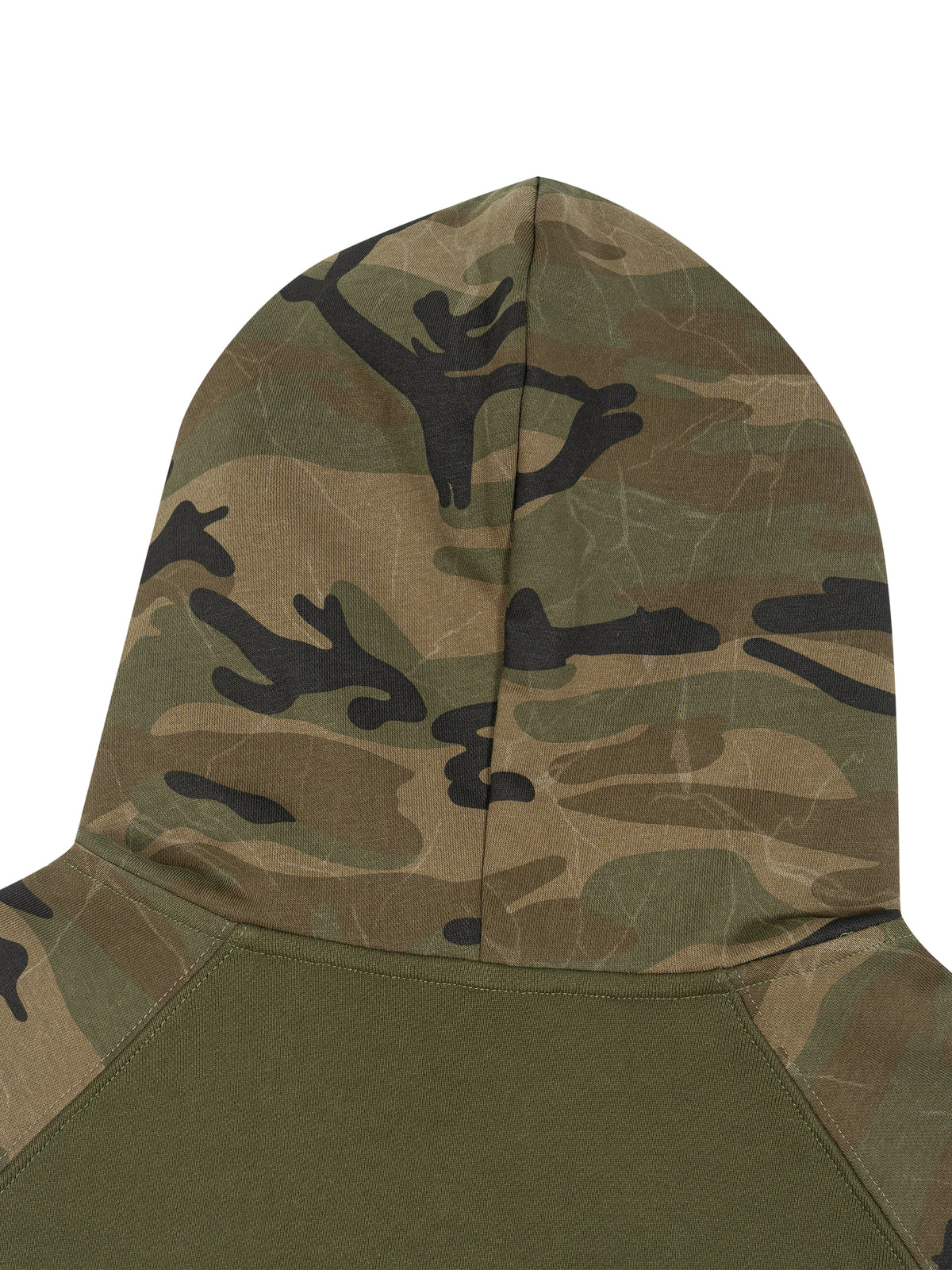 Unisex Camo-Splice Raglan Zip Hoodie