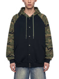 Unisex Camo-Splice Raglan Zip Hoodie