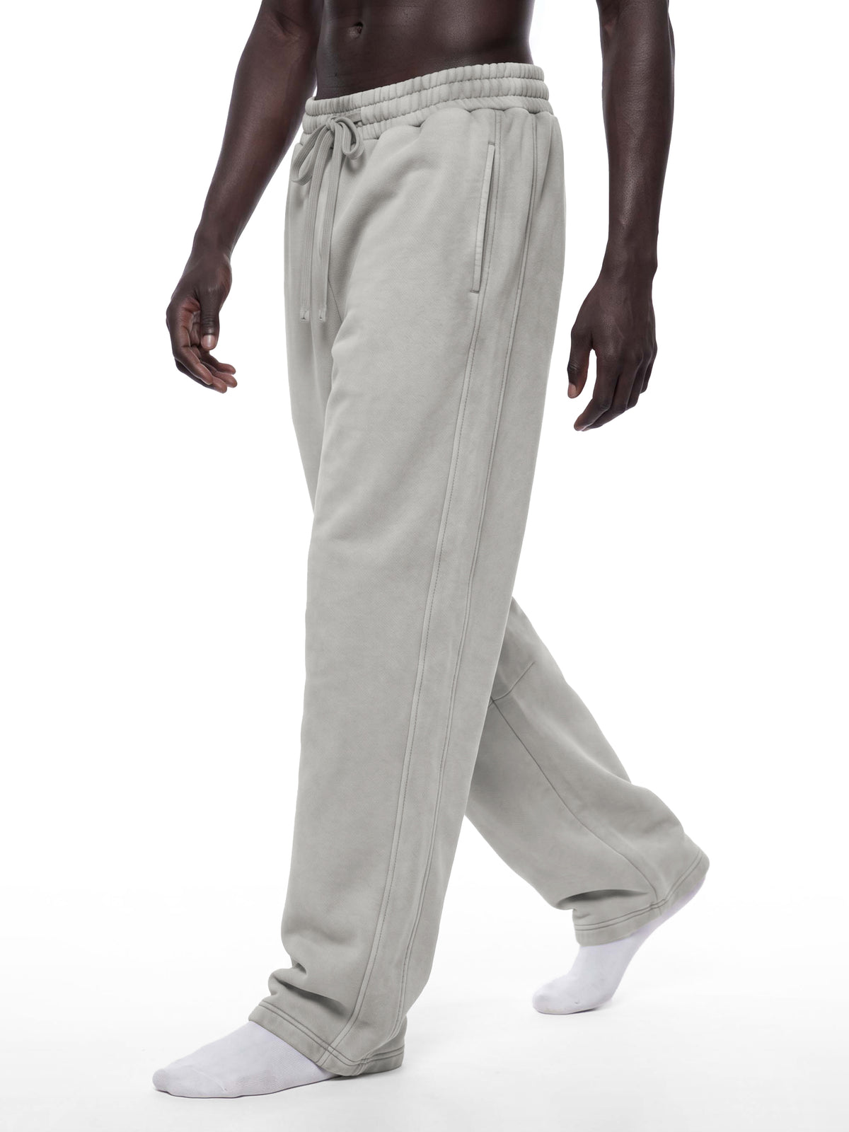 Unisex Vintage Wash Barrel Leg Fleece Sweatpants